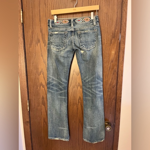 NWT size vintage China size 26 mens jewel and stud embedded jeans. - Picture 2 of 6